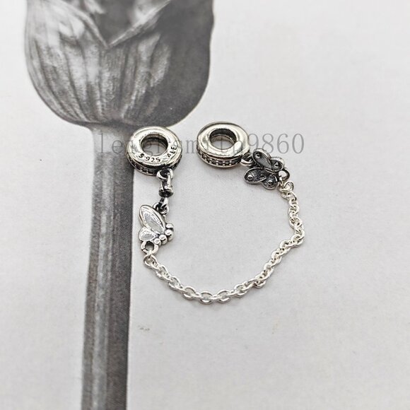 Pandora Butterfly Safety Chain Charm - Picture 3 of 3